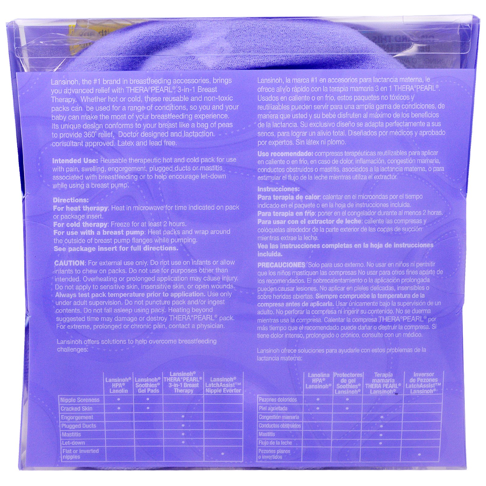 TheraPearl, 3-in-1 Breast Therapy, 2 Reusable Packs and Soft Covers